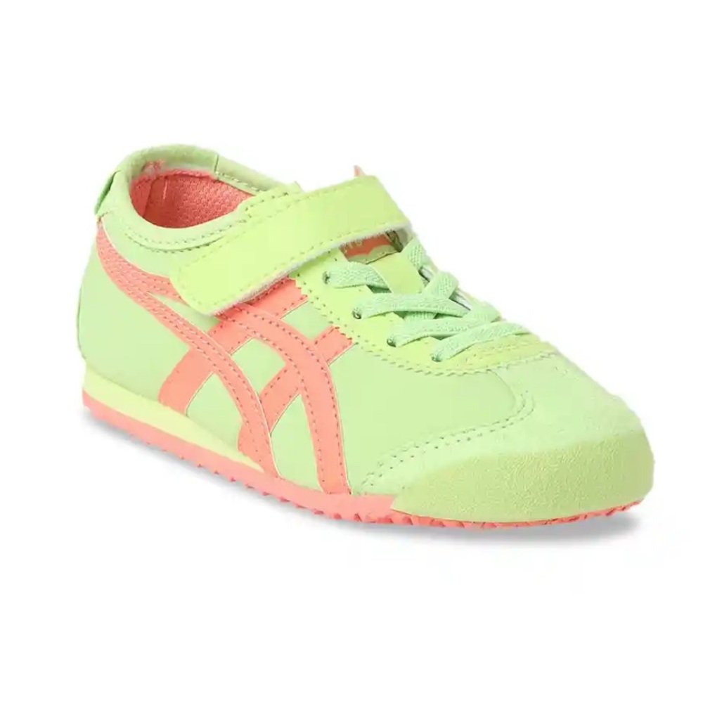 Onitsuka Tiger by ASICS Mexico 66 Kids Lime and Coral Sneakers